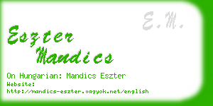 eszter mandics business card